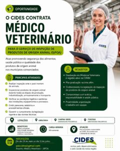 CIDES abre processo seletivo para médicos veterinários em cidades do Triângulo Mineiro